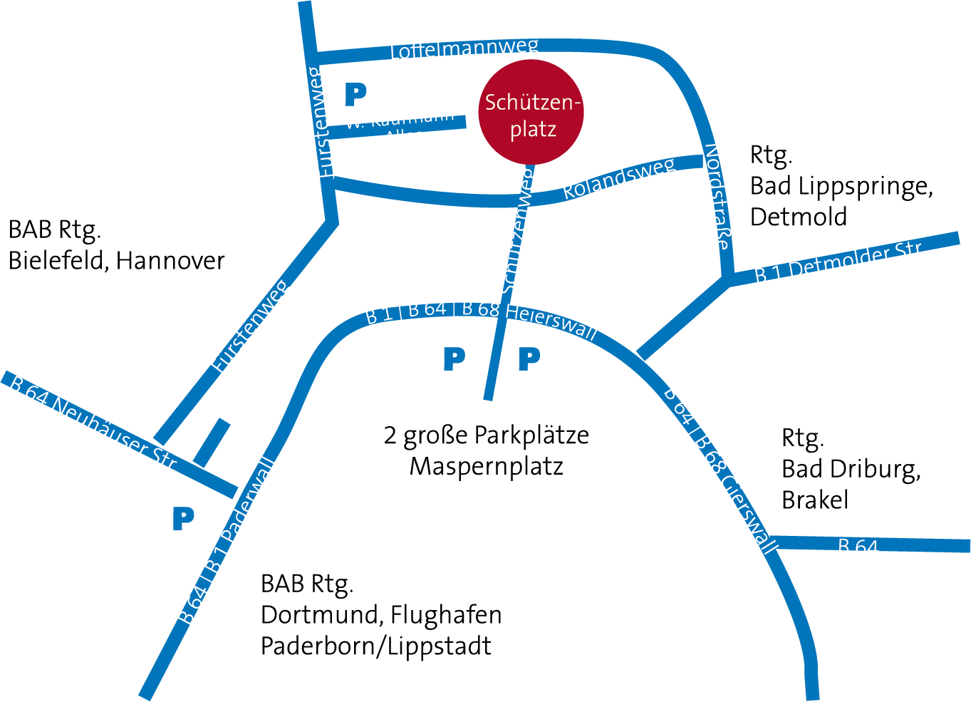 Anfahrt Schützenplatz