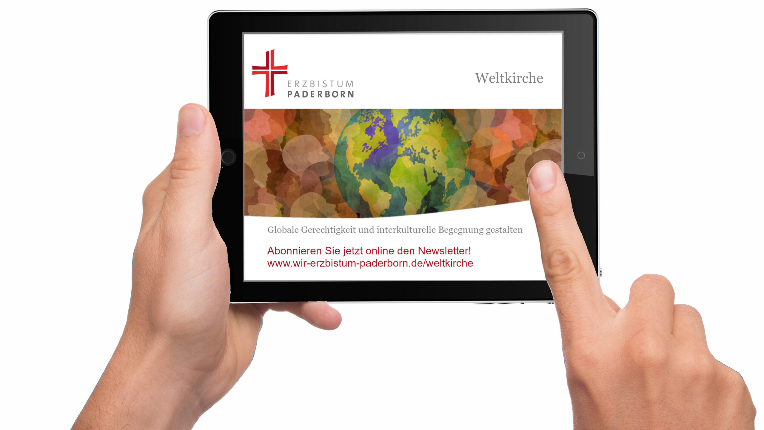 Weltkirche Newsletter Werbung